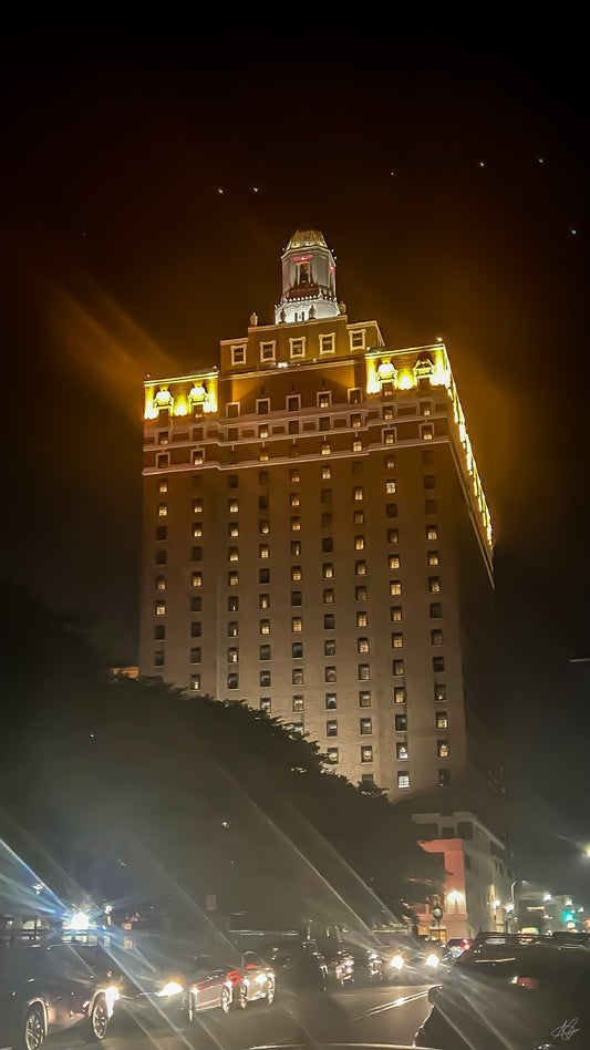 The Claridge Hotel in Brighton Park at Night