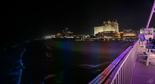 View of Atlantic City Beach and Boardwalk from Steel Pier