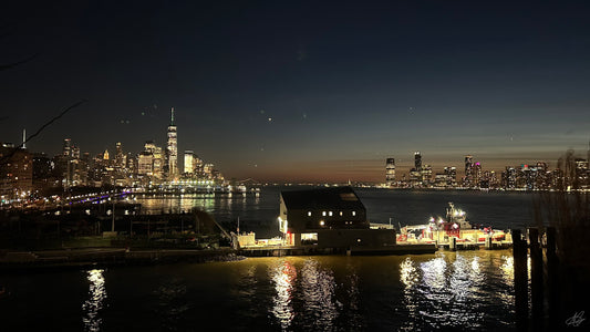 View from Little Island, N.Y.C. with One WTC during Blue Hour