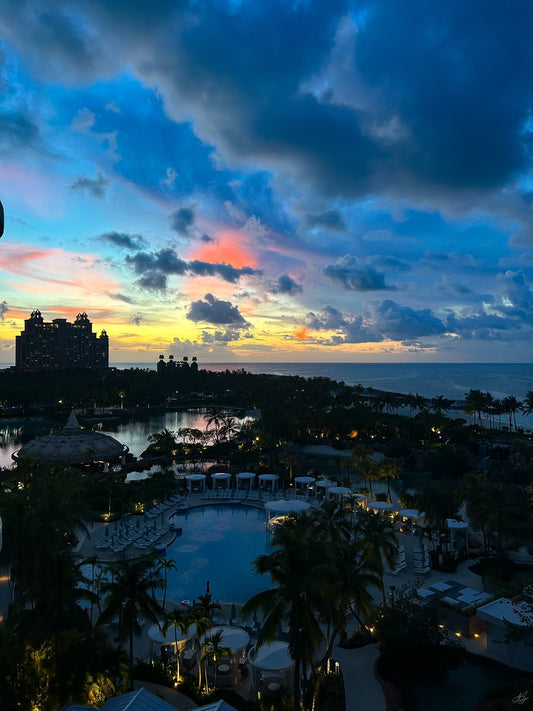 Atlantis Resort in the Bahamas during a Gorgeous Sunset (Portrait)
