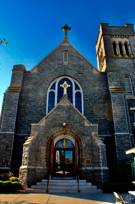 Front of the Bright Glowing Church