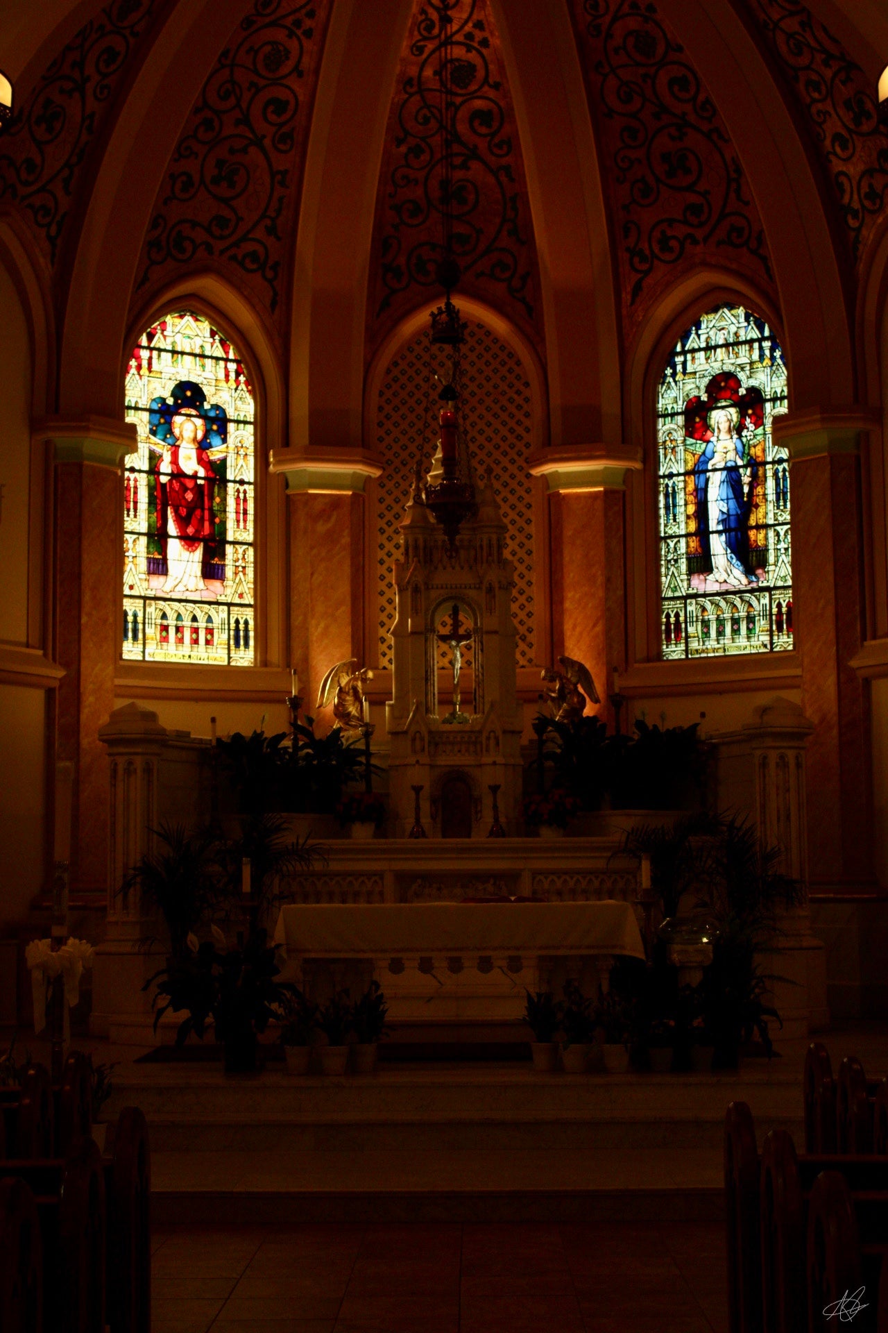 Inside of Dimmed Church (Zoomed In)