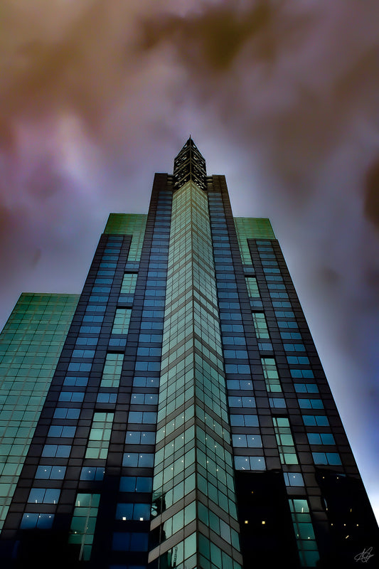 Skyscraper in N.Y.C. with Luminous Skies