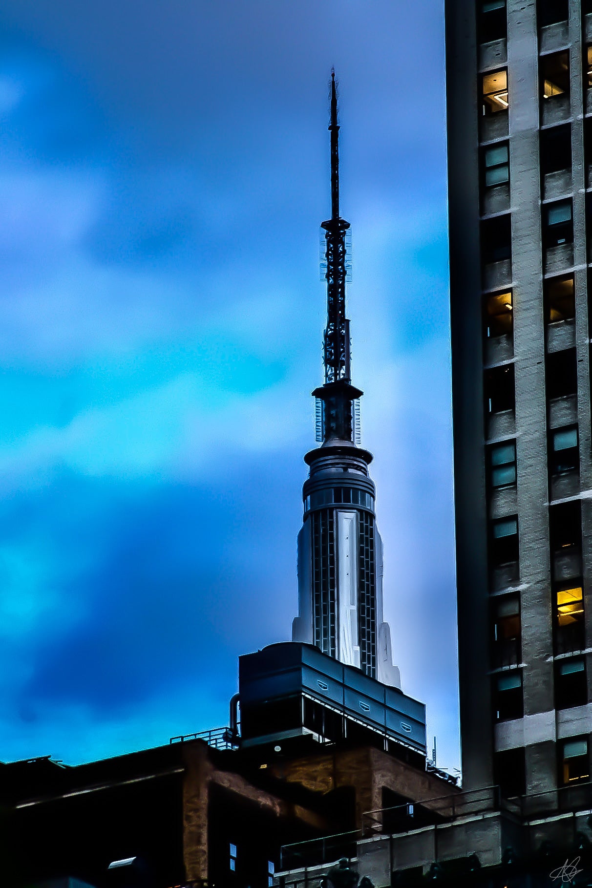 Top Point of a Skyscraper in N.Y.C.