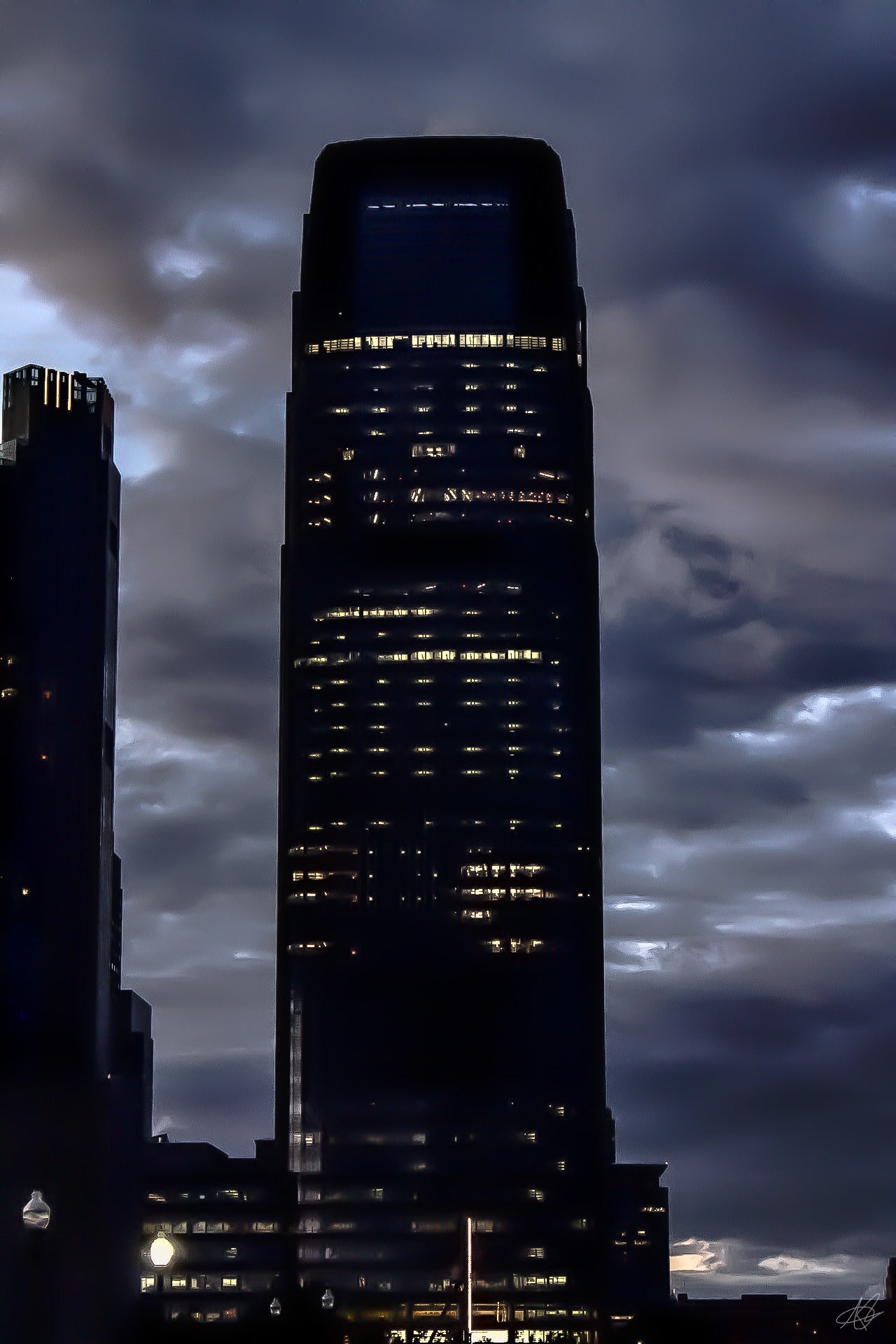 Building in N.Y.C. during Blue Hour