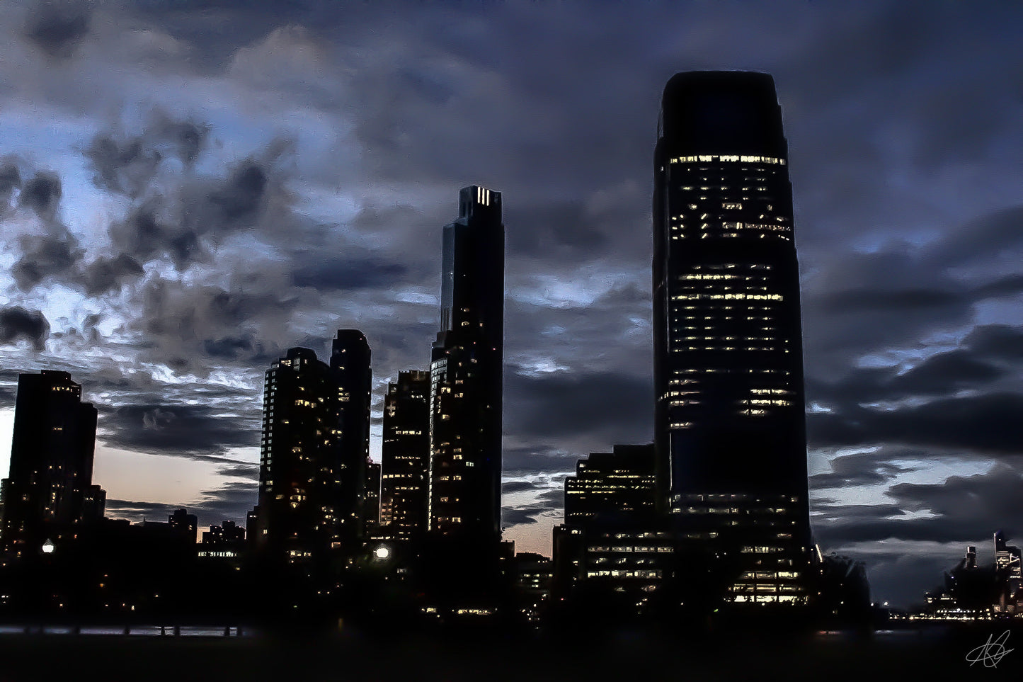Dark Buildings in N.Y.C. during Blue Hour #2