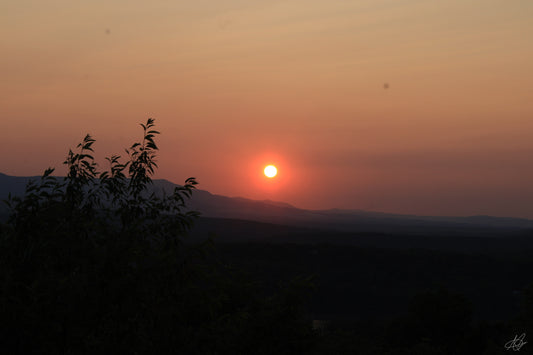 Sunset over the Mountain
