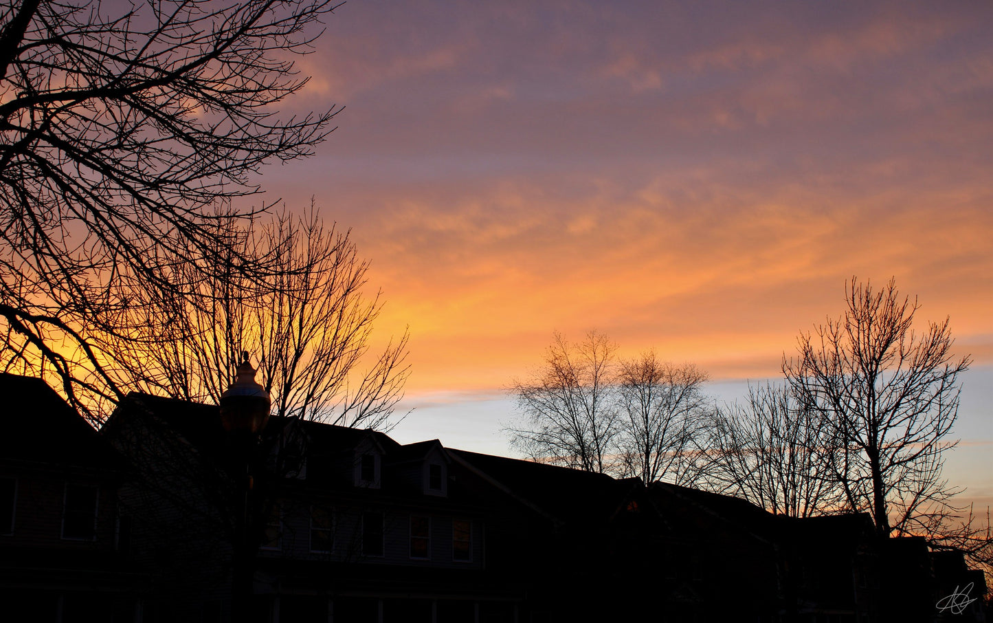 Sunset Over The Houses