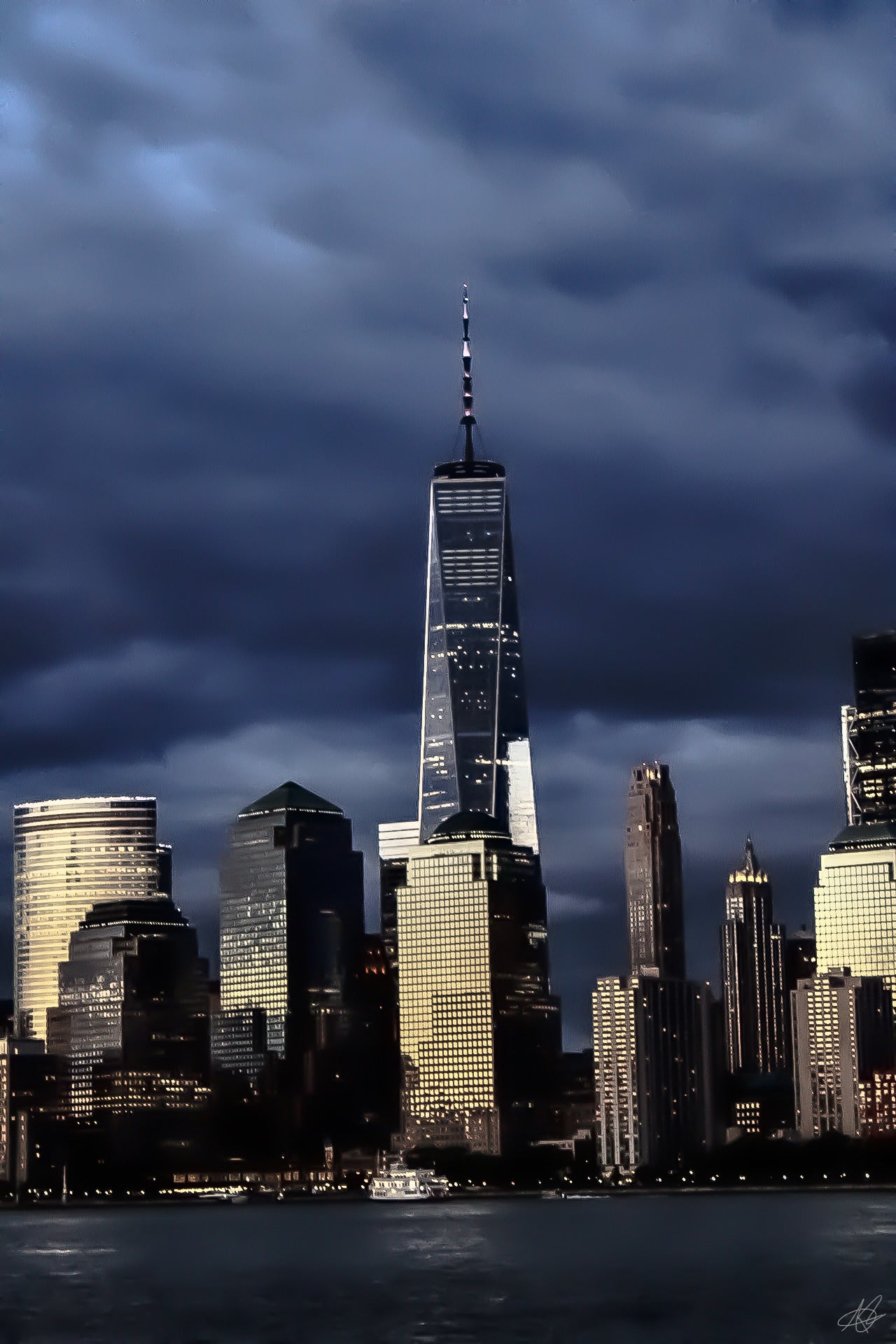 One World Trade Center during Blue Hour