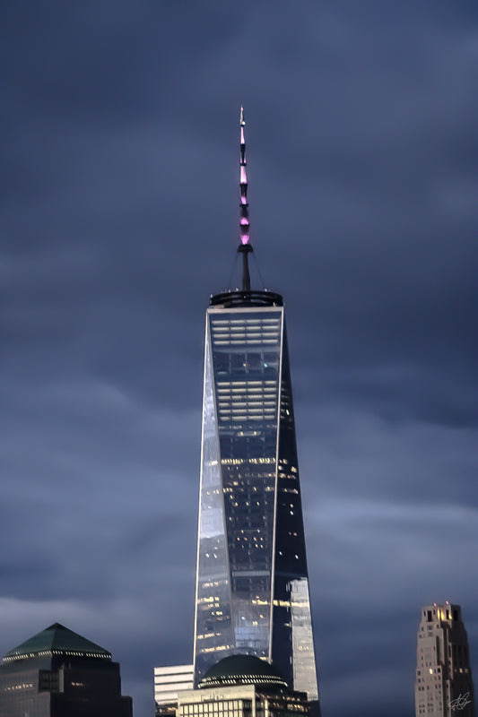 One World Trade Center during Blue Hour (Zoomed)